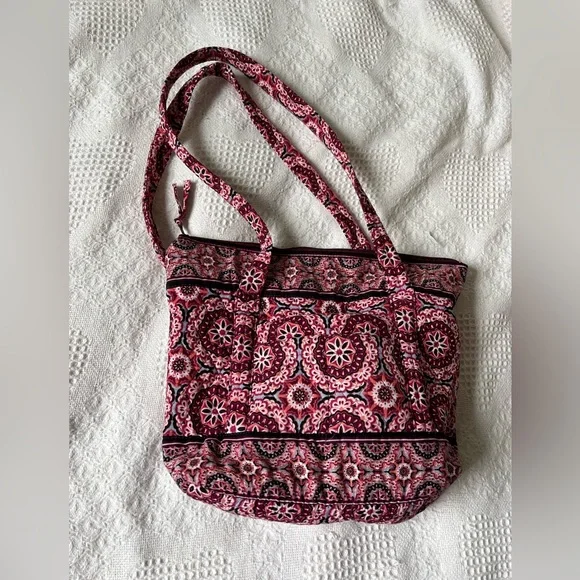 Pink Patterned Tote Bag - Picture 1 of 3